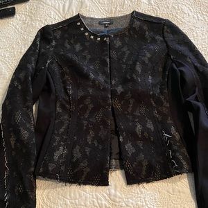 Lace and cotton jacket